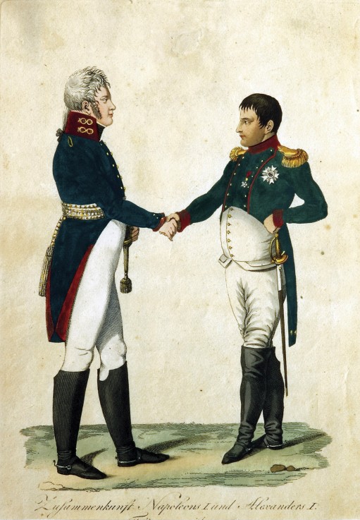 Meeting of Napoleon and Alexander I from Unbekannter Künstler