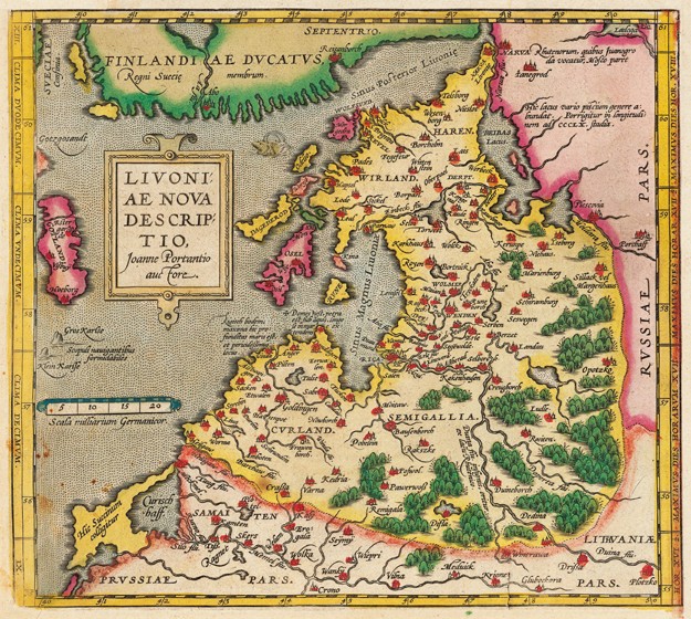 Livonia Map, Livoniae Nova Descriptio from Unbekannter Meister