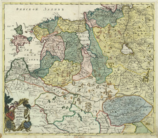 Map of Estonia and Livonia from Unbekannter Meister