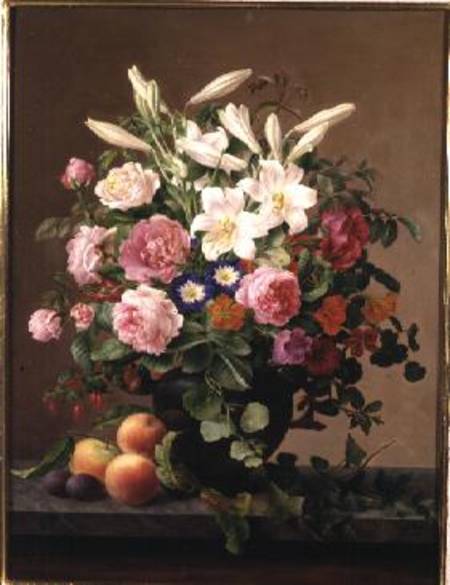 Still Life with Flowers and Fruit from V. Hoier