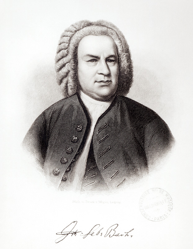 Portrait of Johann Sebastian Bach (1685-1750) from V. Weger