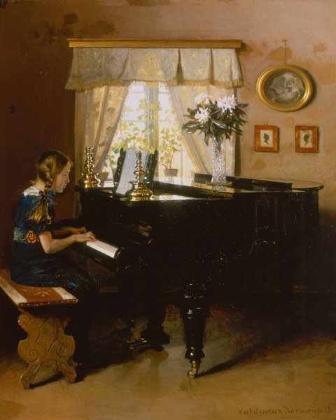Die Klavierstunde from Valdemar Vincent Kornerup
