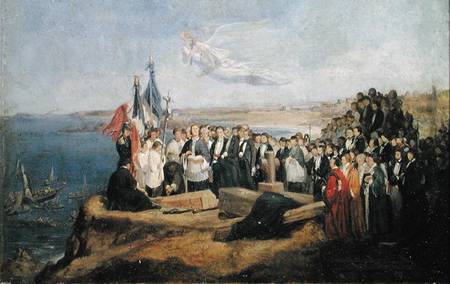 Burial of the Vicomte de Chateaubriand (1768-1848) at Grand-Be from Valentin Louis Doutreleau