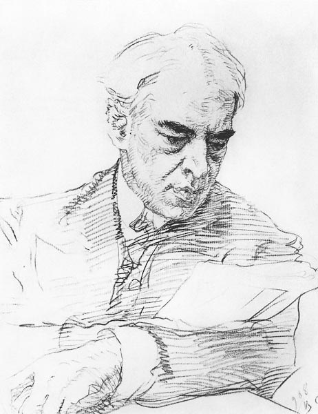 Portrait of the Regisseur Konstantin S. Stanislavsky (1863-1938) from Valentin Alexandrowitsch Serow