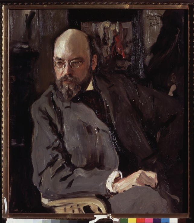 Portrait of the artist Ilya Ostroukhov (1858-1929) from Valentin Alexandrowitsch Serow
