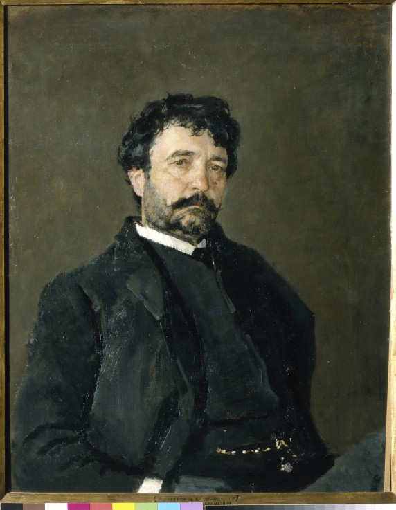 Portrait of the opera singer Angelo Masini (1844-1926) from Valentin Alexandrowitsch Serow