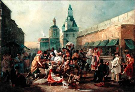 Refreshment Stall near the Chinese Wall in Moscow from Vasili Egorovich Astrakhov