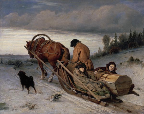 Seeing off the Dead from Vasili Grigorevich Perov