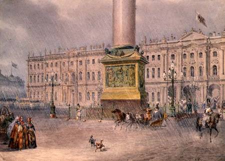 Palace Square in St. Petersburg from Vasili Semenovich Sadovnikov