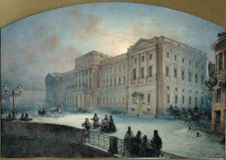 View of the Mariinsky Palace in Winter from Vasili Semenovich Sadovnikov