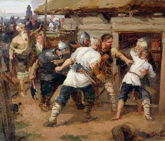 The Pagans killed the first Christians of Kievan Rus from Vasilij Ivanovic Surikov