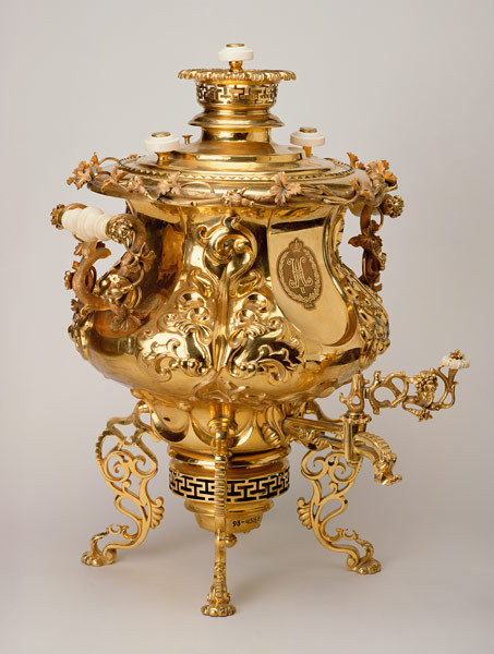 Samovar (copper, gold & ivory) from Vasiliy Batashov