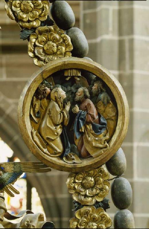 Der Englische Gruß: Medaillon mit der Himmelfahrt Christi from Veit Stoß