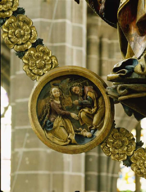Der Englische Gruß: Medaillon mit der Geburt Christi from Veit Stoß