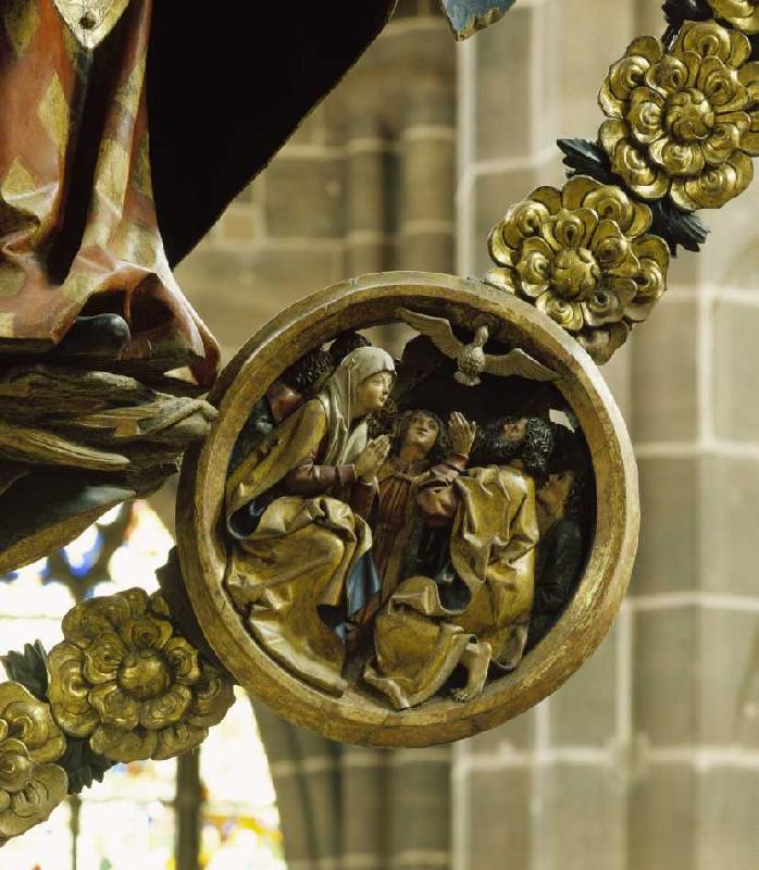 Der Englische Gruß: Medaillon mit der Ausgießung des Heiligen Geistes from Veit Stoß