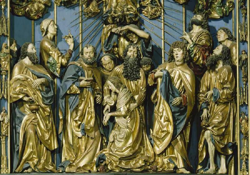 Der Krakauer Marienaltar: Die sterbende Maria im Kreis der Apostel from Veit Stoß