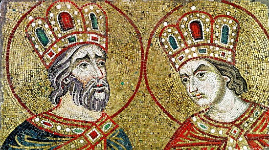 Constantine the Great (270-337) and St. Helena from Veneto-Byzantine School