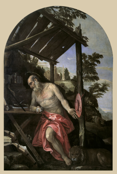 Veronese / St.Jerome / Paint./ c.1580 from Veronese, Paolo (eigentl. Paolo Caliari)