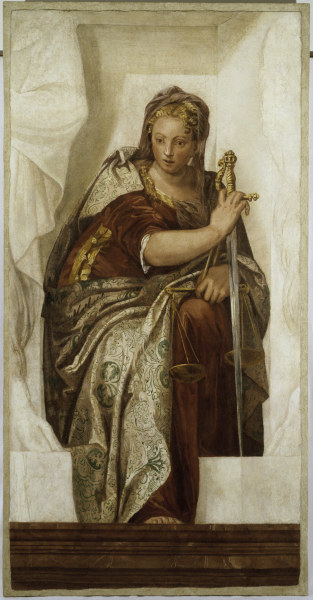 Justitia / Painting by Veronese from Veronese, Paolo (eigentl. Paolo Caliari)