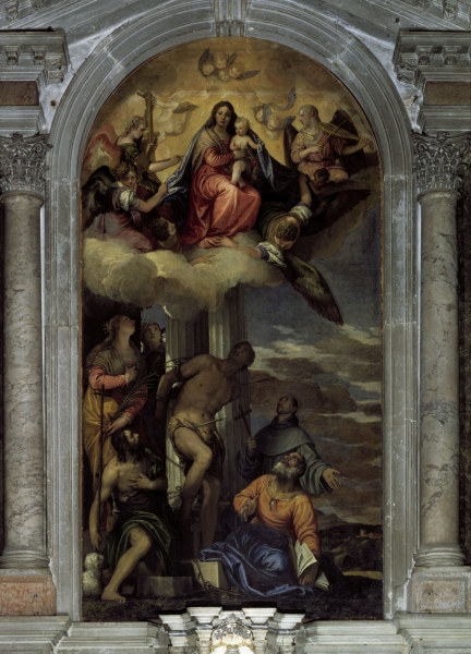 Madonna in Glory / Veronese / c.1565 from Veronese, Paolo (eigentl. Paolo Caliari)