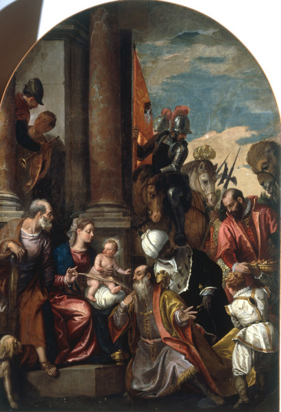 P.Veronese / Adoration of the Kings /Ptg from Veronese, Paolo (eigentl. Paolo Caliari)
