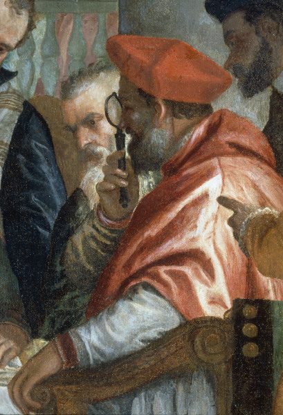 P.Veronese / Cardinal with Magn.Glass from Veronese, Paolo (eigentl. Paolo Caliari)