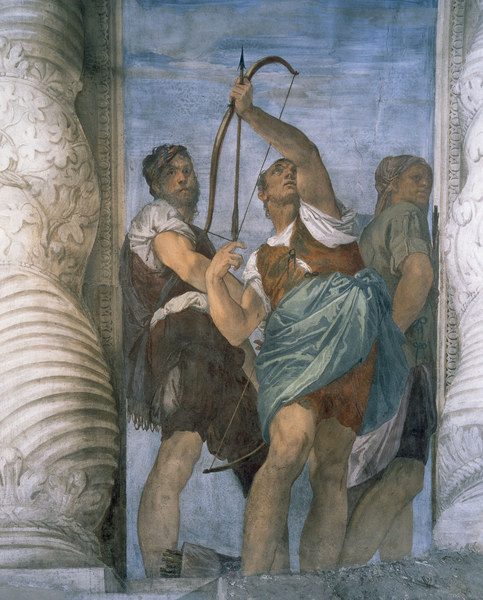 Veronese / Three bowmen from Veronese, Paolo (eigentl. Paolo Caliari)