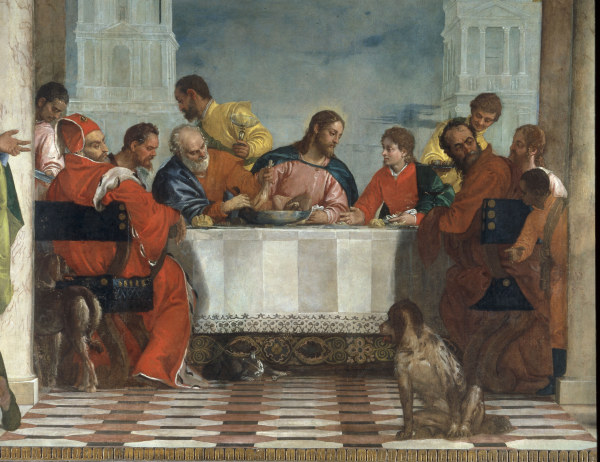 Veronese / Feast in the House of Levi from Veronese, Paolo (eigentl. Paolo Caliari)