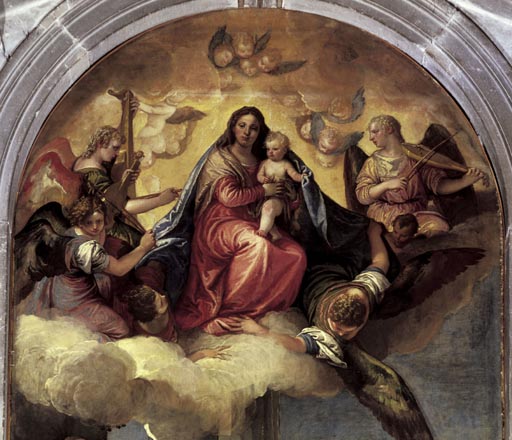 Madonna in der Glorie mit dem Heiligen Sebastian und anderen Heiligen from Veronese, Paolo (eigentl. Paolo Caliari)