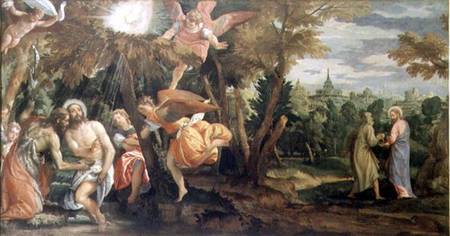 Baptism and Temptation of Christ from Veronese, Paolo (eigentl. Paolo Caliari)