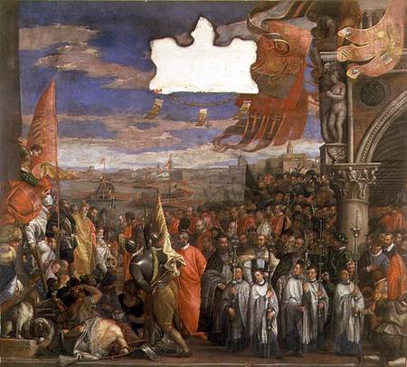 The Doge Andrea Contarini Returning Victorious from Chioggia from Veronese, Paolo (eigentl. Paolo Caliari)