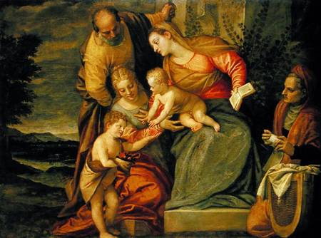 The Holy Family with St. Elizabeth and John the Baptist from Veronese, Paolo (eigentl. Paolo Caliari)