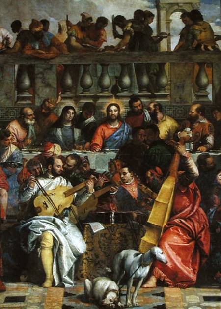 The Marriage Feast at Cana, detail of Christ and musicians from Veronese, Paolo (eigentl. Paolo Caliari)