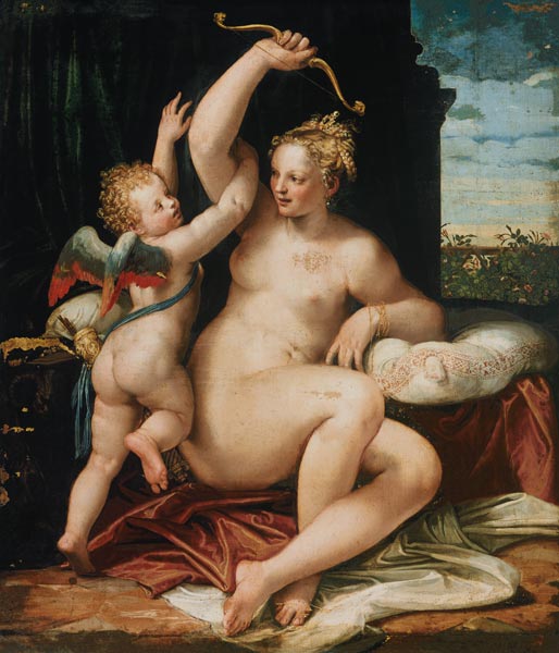 Cupido wird von Venus entwaffnet. from Veronese, Paolo (eigentl. Paolo Caliari)