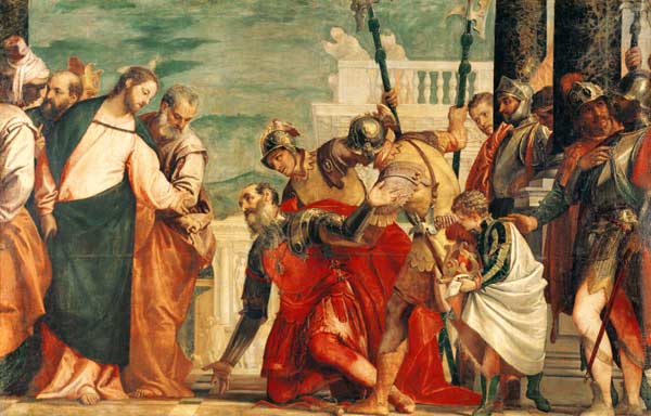 Jesus und der Hauptmann von Kapernaum. from Veronese, Paolo (eigentl. Paolo Caliari)