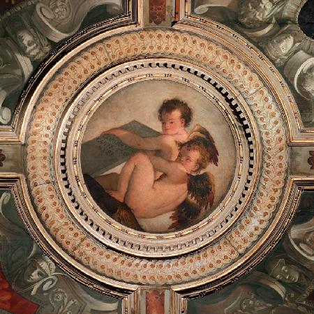 Winged Putti, from the ceiling of the sacristy