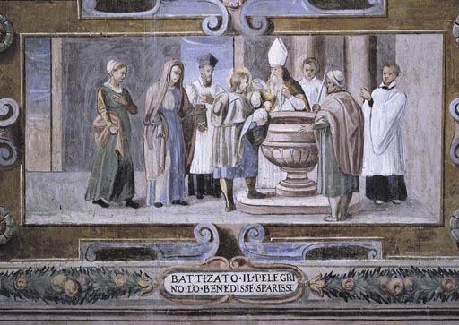 Die Taufe des Heiligen Franziskus. from Vetralla Latium
