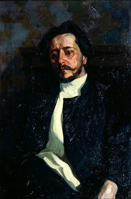 Portrait of Leonid Andreyev (1871-1919) 1903 (oil on canvas) from V.I. Rossinsky