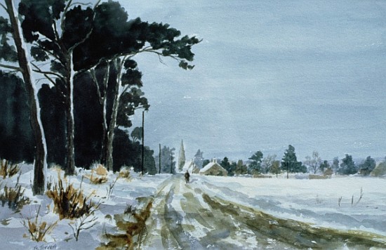 Hermitage Road in the Snow (Village of Higham, near Rochester) from Vic  Trevett