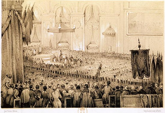The Re-establishment of the Cult: A Te Deum at Notre-Dame de Paris, 18th April 1802 from Victor Adam