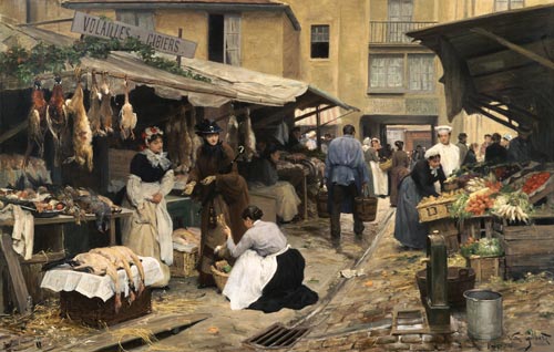 Szene auf einem französischen Markt. from Victor Gabriel Gilbert