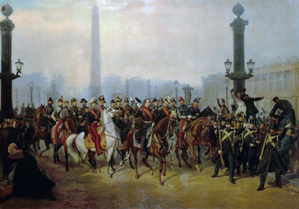 Napoleon III. mit seinem Stab auf der Place de la Concorde from Victor Jonquières