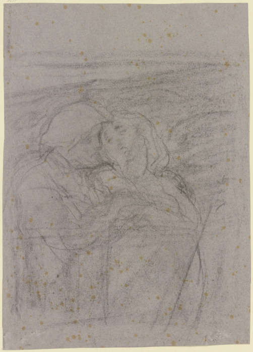 Stehendes Paar, der Mann legt seinen Arm um die Schulter der Frau from Victor Müller