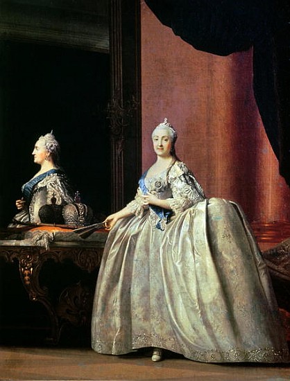 Empress Catherine II before the mirror from Vigilius Erichsen