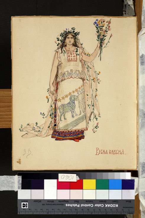 Spring Beauty. Costume design for the opera "Snow Maiden" by N. Rimsky-Korsakov from Viktor Michailowitsch Wasnezow