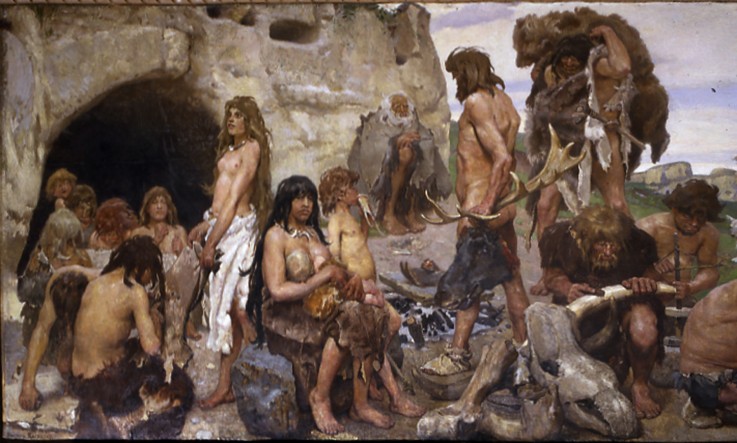 The Stone Age. Everyday life from Viktor Michailowitsch Wasnezow