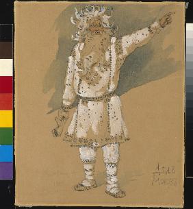 Grandfather Frost. Costume design for the opera "Snow Maiden" by N. Rimsky-Korsakov