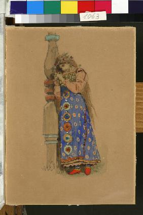 Kupava. Costume design for the opera "Snow Maiden" by N. Rimsky-Korsakov