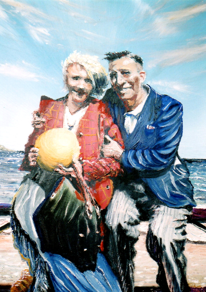 Gran and Granddad with ball at the seaside from Vincent Alexander Booth