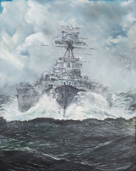 HMS Hood heads for Bismarck 23rd May 1941 from Vincent Alexander Booth
